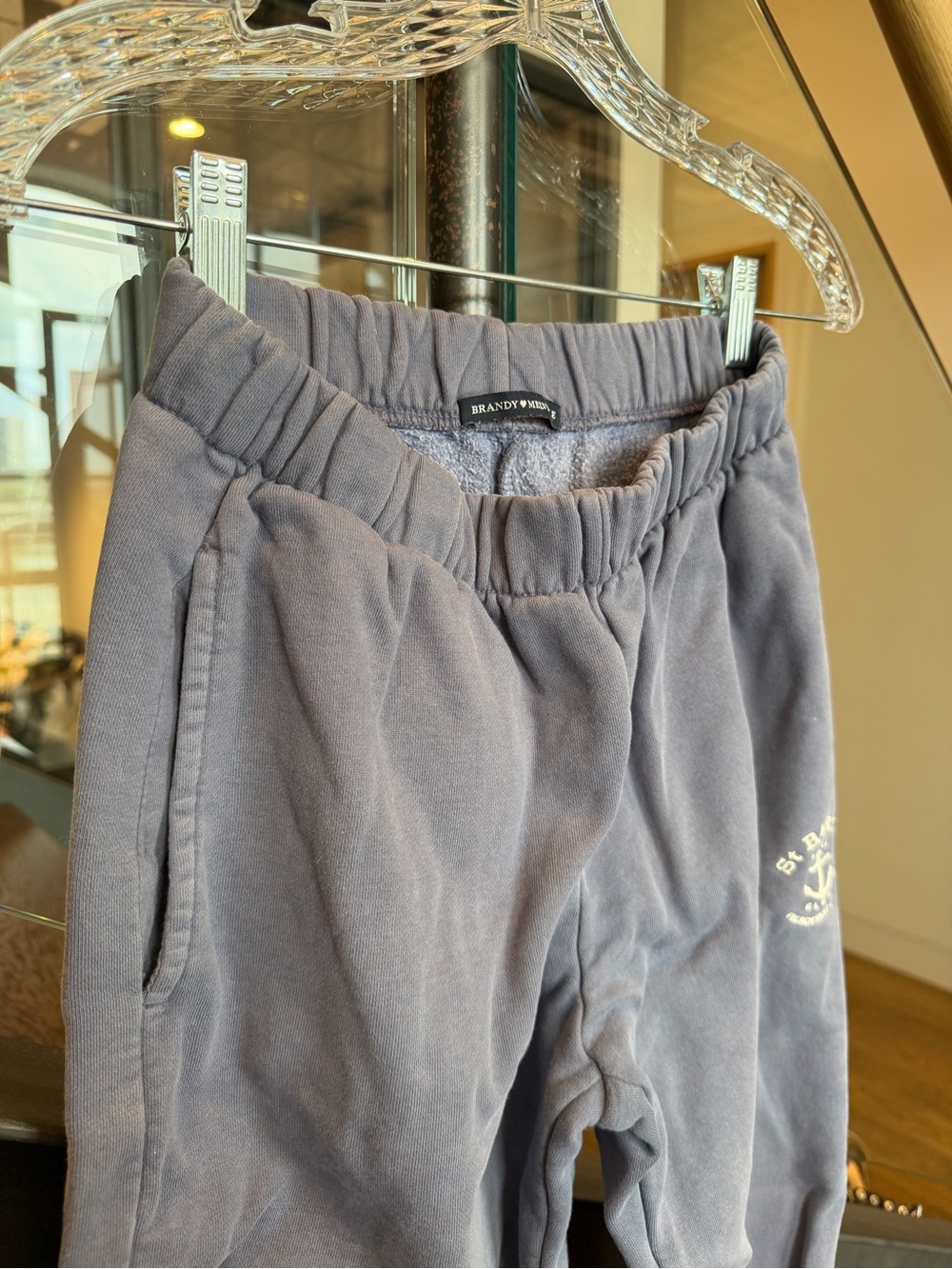 Brandy Melville St. Barth Embroidered Rosa Joggers